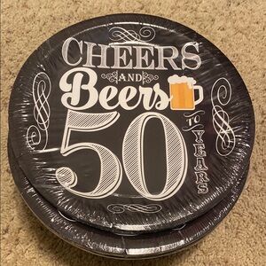 Black Chalkboard Disposable Party Plates